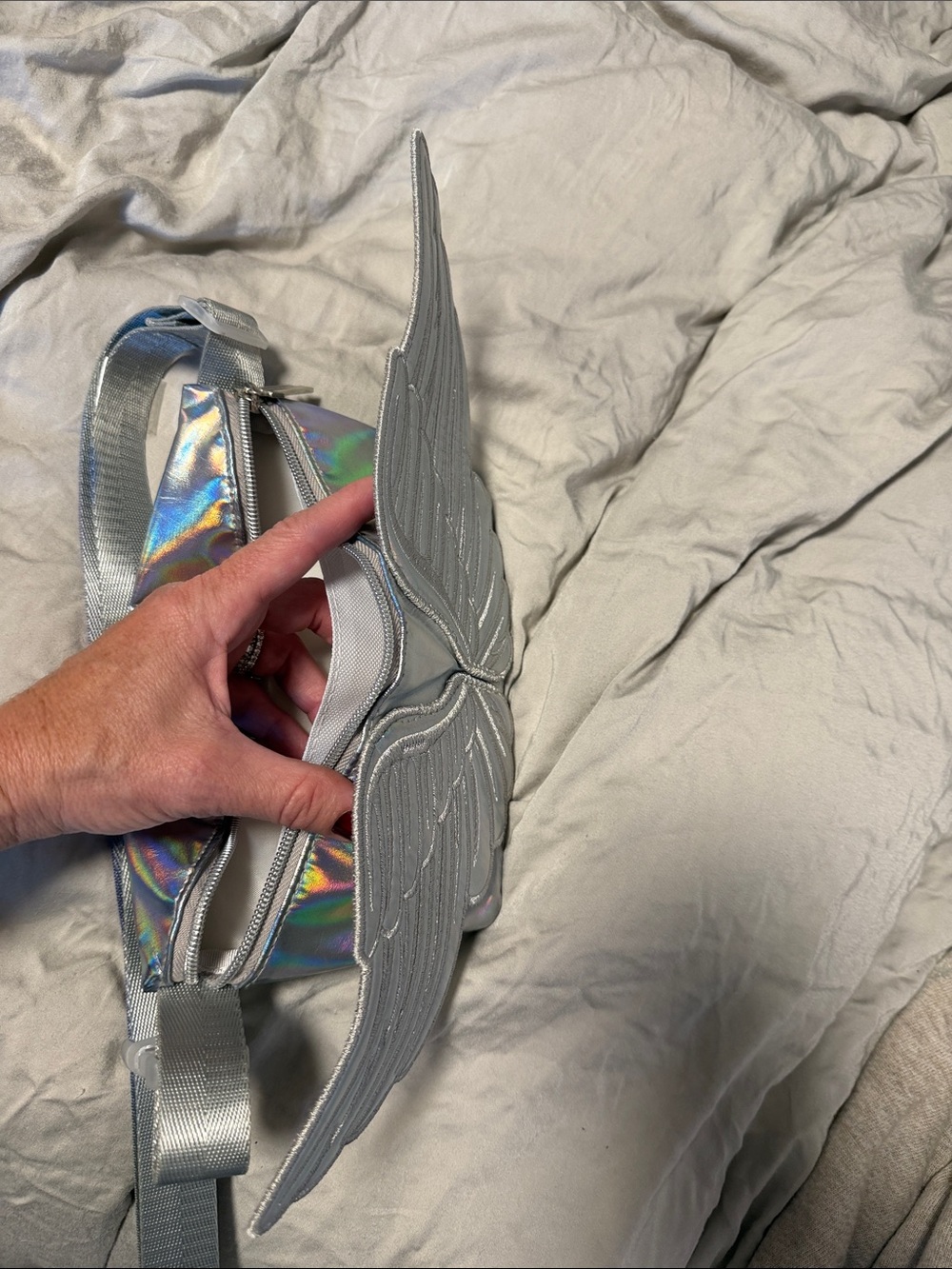 Holographic Superwoman Winged Fanny Pack - Picture 7 of 7